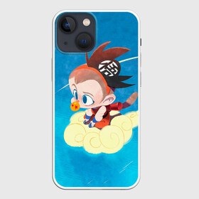 Чехол для iPhone 13 mini с принтом Baby Goku в Курске,  |  | Тематика изображения на принте: anime | dragon ball | аниме | анимэ | драгон бал | дрэгон бол | жемчуг дракона