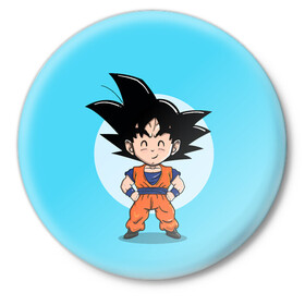 Значок с принтом Sweet Goku в Курске,  металл | круглая форма, металлическая застежка в виде булавки | anime | dragon ball | аниме | анимэ | драгон бал | дрэгон бол | жемчуг дракона