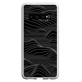 Чехол для Samsung Galaxy S10 с принтом ЛИНИИ И НИЧЕГО БОЛЬШЕ в Курске, Силикон | Область печати: задняя сторона чехла, без боковых панелей | Тематика изображения на принте: lines | texture | абстракция. | горы | линии | полосы | сюрреализм | текстура | черно белое