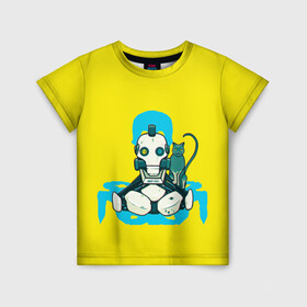 Детская футболка 3D с принтом Любовь, смерть и роботы в Курске, 100% гипоаллергенный полиэфир | прямой крой, круглый вырез горловины, длина до линии бедер, чуть спущенное плечо, ткань немного тянется | Тематика изображения на принте: netflix | любовь | роботы | сериал