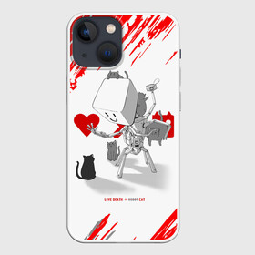 Чехол для iPhone 13 mini с принтом Love, Death and Cats | Любов, смерть и котики (Z) в Курске,  |  | death | love | love death robots | netflix | robots | vedeathrobots | xbot 4000 | любовь | нетфликс | роботы | сериал | сериалы