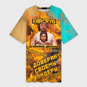 Платье-футболка 3D с принтом Far Cry 6 в Курске,  |  | action adventure | антон кастильо | дани рохас | диктатор | противостояние | яра
