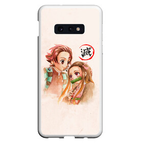 Чехол для Samsung S10E с принтом Танджиро и Незуко Kimetsu no Yaiba в Курске, Силикон | Область печати: задняя сторона чехла, без боковых панелей | demon slayer | kamado | kimetsu no yaiba | nezuko | tanjiro | аниме | гию томиока | зеницу агацума | иноске хашибира | камадо | клинок | корзинная девочка | манга | музан кибуцуджи | незуко | рассекающий демонов | танджиро