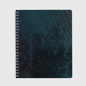 Тетрадь с принтом Dark Texture в Курске, 100% бумага | 48 листов, плотность листов — 60 г/м2, плотность картонной обложки — 250 г/м2. Листы скреплены сбоку удобной пружинной спиралью. Уголки страниц и обложки скругленные. Цвет линий — светло-серый
 | background | dark | gradient | lines | paints | ripples | spot | spots | stripes | texture | waves | волны | градиент | краски | линии | полосы | пятна | пятно | рябь | текстура | темная | тьма | фон