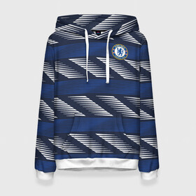 Женская толстовка 3D с принтом FC Chelsea Breathe Training Top (2021 22) в Курске, 100% полиэстер  | двухслойный капюшон со шнурком для регулировки, мягкие манжеты на рукавах и по низу толстовки, спереди карман-кенгуру с мягким внутренним слоем. | 0x000000123 | chelsea | stamford bridge | вернер | канте | стамфорд бридж | челси