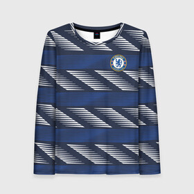 Женский лонгслив 3D с принтом FC Chelsea Breathe Training Top (2021 22) в Курске, 100% полиэстер | длинные рукава, круглый вырез горловины, полуприлегающий силуэт | 0x000000123 | chelsea | stamford bridge | вернер | канте | стамфорд бридж | челси