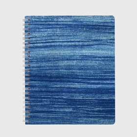 Тетрадь с принтом Texture. Denim в Курске, 100% бумага | 48 листов, плотность листов — 60 г/м2, плотность картонной обложки — 250 г/м2. Листы скреплены сбоку удобной пружинной спиралью. Уголки страниц и обложки скругленные. Цвет линий — светло-серый
 | background | blue | dark | denim | gradient | ice | jeans | paints | ripples | spot | spots | stripes | texture | white | белый | градиент | джинсы | лед | линии | полосы | пятна | пятно | светлый | синий | текстура | темная | ткань | тьма | фон