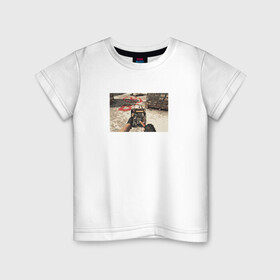 Детская футболка хлопок с принтом CS GO Вышивка в Курске, 100% хлопок | круглый вырез горловины, полуприлегающий силуэт, длина до линии бедер | counter strike | cs go | контер страйк | кс го