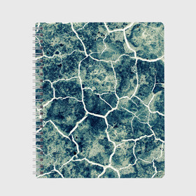 Тетрадь с принтом Chaos Stability в Курске, 100% бумага | 48 листов, плотность листов — 60 г/м2, плотность картонной обложки — 250 г/м2. Листы скреплены сбоку удобной пружинной спиралью. Уголки страниц и обложки скругленные. Цвет линий — светло-серый
 | background | blue | chaos | dark | gradient | green | ice | lighting | paints | ripples | spot | spots | stability | texture | white | белый | градиент | зеленый | лед | линии | молнии | полосы | пятна | пятно | светлый | синий | текстура | темн
