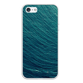 Чехол для iPhone 5/5S матовый с принтом Endless Sea в Курске, Силикон | Область печати: задняя сторона чехла, без боковых панелей | Тематика изображения на принте: background | blue | dark | gradient | green | lines | ocean | paints | ripples | sea | spot | spots | stripes | texture | waves | волны | голубая | градиент | зеленый | краски | линии | море | океан | полосы | пятна | пятно | рябь | текстура | т