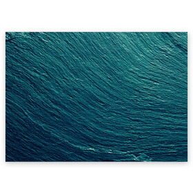 Поздравительная открытка с принтом Endless Sea в Курске, 100% бумага | плотность бумаги 280 г/м2, матовая, на обратной стороне линовка и место для марки
 | background | blue | dark | gradient | green | lines | ocean | paints | ripples | sea | spot | spots | stripes | texture | waves | волны | голубая | градиент | зеленый | краски | линии | море | океан | полосы | пятна | пятно | рябь | текстура | т