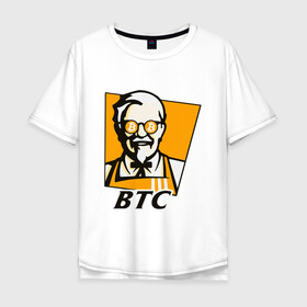 Мужская футболка хлопок Oversize с принтом BITCOIN / БИТКОИН / KFC в Курске, 100% хлопок | свободный крой, круглый ворот, “спинка” длиннее передней части | binance | binance com | bitcoin | bittrex com | btc | exmo me | hodl | kfc | trading | банан | банан биржа | бинанс | биткоин | график | криптовалюта биржа | криптотрейдер | криптотрейдинг | кфс. | трейдинг