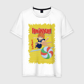 Мужская футболка хлопок с принтом Haikyuu в Курске, 100% хлопок | прямой крой, круглый вырез горловины, длина до линии бедер, слегка спущенное плечо. | haikyuu | аниме | графика | стиль