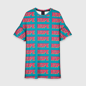 Детское платье 3D с принтом BTS HOPE в Курске, 100% полиэстер | прямой силуэт, чуть расширенный к низу. Круглая горловина, на рукавах — воланы | Тематика изображения на принте: bts | hope | jimin | бтс | группа | корейская | музыка | розовый | цветы | черный