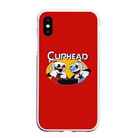 Чехол для iPhone XS Max матовый с принтом Cuphead в Курске, Силикон | Область печати: задняя сторона чехла, без боковых панелей | animation | cup | cuphead | gamer | mugman | retro | run and gun | shooter | анимация | ретро | чашек | чашка | чашкоголовый | шутер