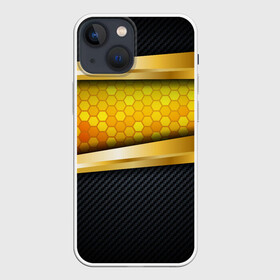 Чехол для iPhone 13 mini с принтом 3D ЗОЛОТЫЕ СОТЫ  БРОНЯ 3Д в Курске,  |  | Тематика изображения на принте: 3d | 3д | luxury | versace | vip | абстракция | блеск | блестки | версаче | вип | паттерн | роскошь | соты | текстуры