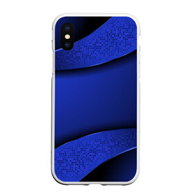 Чехол для iPhone XS Max матовый с принтом 3D BLUE Вечерний синий цвет в Курске, Силикон | Область печати: задняя сторона чехла, без боковых панелей | 3d | 3д | luxury | versace | vip | абстракция | блеск | блестки | версаче | вип | паттерн | роскошь | соты | текстуры