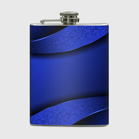 Фляга с принтом 3D BLUE Вечерний синий цвет в Курске, металлический корпус | емкость 0,22 л, размер 125 х 94 мм. Виниловая наклейка запечатывается полностью | 3d | 3д | luxury | versace | vip | абстракция | блеск | блестки | версаче | вип | паттерн | роскошь | соты | текстуры