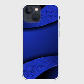 Чехол для iPhone 13 mini с принтом 3D BLUE Вечерний синий цвет в Курске,  |  | 3d | 3д | luxury | versace | vip | абстракция | блеск | блестки | версаче | вип | паттерн | роскошь | соты | текстуры