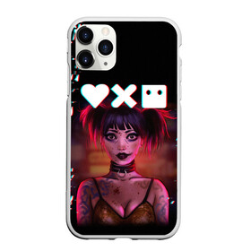 Чехол для iPhone 11 Pro матовый с принтом Love, Death and Robots | Lora Glitch (Z) в Курске, Силикон |  | Тематика изображения на принте: death | glitch | lora | love | love death robots | netflix | robots | vedeathrobots | xbot 4000 | глитч | лора | любовь | нетфликс | роботы | сериал | сериалы