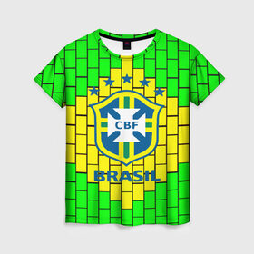 Женская футболка 3D с принтом Сборная Бразилии в Курске, 100% полиэфир ( синтетическое хлопкоподобное полотно) | прямой крой, круглый вырез горловины, длина до линии бедер | brazil | neymar | бразилия | коутиньо | марсело | неймар | роберто карлос | роналдиньо | роналдо | сборная бразилии | спорт | футбол | чемпионат мира