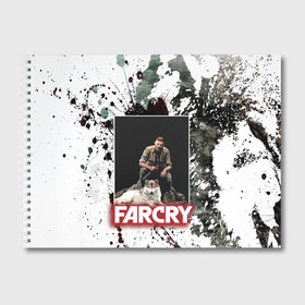Альбом для рисования с принтом FARCRY WOLF в Курске, 100% бумага
 | матовая бумага, плотность 200 мг. | far cry | far cry 5 | far cry new dawn | far cry primal | farcry | fc 5 | fc5 | game | new dawn | primal | игры | постапокалипсис | фар край | фар край 5