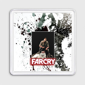 Магнит 55*55 с принтом FARCRY WOLF в Курске, Пластик | Размер: 65*65 мм; Размер печати: 55*55 мм | Тематика изображения на принте: far cry | far cry 5 | far cry new dawn | far cry primal | farcry | fc 5 | fc5 | game | new dawn | primal | игры | постапокалипсис | фар край | фар край 5