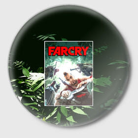 Значок с принтом farcry 3 в Курске,  металл | круглая форма, металлическая застежка в виде булавки | Тематика изображения на принте: far cry | far cry 5 | far cry new dawn | far cry primal | farcry | fc 5 | fc5 | game | new dawn | primal | игры | постапокалипсис | фар край | фар край 5