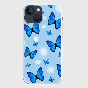 Чехол для iPhone 13 mini с принтом Бабочки с Облаками в Курске,  |  | morgenstern | бабочка | бабочки | морген | моргеншетрн бабочки | моргенштерн | насекомые | нежный | рисунок | роза | сирень | цветочек | цветочный | цветы