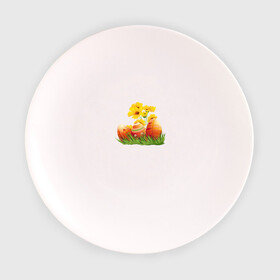 Тарелка 3D с принтом Яйца в Курске, фарфор | диаметр - 210 мм
диаметр для нанесения принта - 120 мм | пасха | пасхальные яйца | праздник | рисунок | цветы | яйца