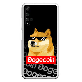 Чехол для Honor 20 с принтом DOGECOIN / DOGE / ДОГИКОИН в Курске, Силикон | Область печати: задняя сторона чехла, без боковых панелей | crypto | cryptocurrency | doge | dogecoin | elon mask | trading | биржа криптовалют | доги | догикоин | илон маск | криптовалюта | мем | трейдинг.