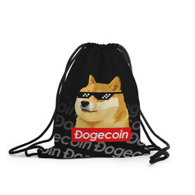 Рюкзак-мешок 3D с принтом DOGECOIN / DOGE / ДОГИКОИН в Курске, 100% полиэстер | плотность ткани — 200 г/м2, размер — 35 х 45 см; лямки — толстые шнурки, застежка на шнуровке, без карманов и подкладки | crypto | cryptocurrency | doge | dogecoin | elon mask | trading | биржа криптовалют | доги | догикоин | илон маск | криптовалюта | мем | трейдинг.