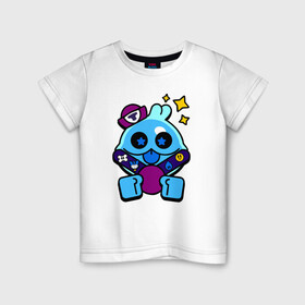 Детская футболка хлопок с принтом SQUEAK (ICON) 5 в Курске, 100% хлопок | круглый вырез горловины, полуприлегающий силуэт, длина до линии бедер | android | brawl | brawl stars | clash | game | squeak | stars | андроид | игра | мобильные игры | скуик