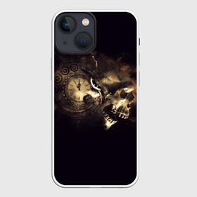 Чехол для iPhone 13 mini с принтом Череп и часовой механизм. в Курске,  |  | skull | башка | голова | кость | череп | черепа | черепушка