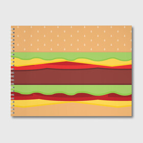 Альбом для рисования с принтом Бутерброд в Курске, 100% бумага
 | матовая бумага, плотность 200 мг. | Тематика изображения на принте: background | burger | fast food | food | hamburger | sandwich | texture | будет | бургер | бутерброд | гамбургер | еда | текстура | фастфуд | фон