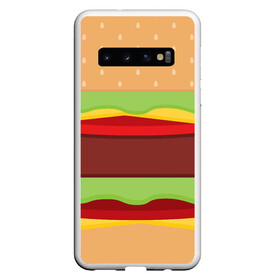 Чехол для Samsung Galaxy S10 с принтом Бутерброд в Курске, Силикон | Область печати: задняя сторона чехла, без боковых панелей | background | burger | fast food | food | hamburger | sandwich | texture | будет | бургер | бутерброд | гамбургер | еда | текстура | фастфуд | фон