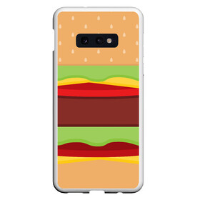 Чехол для Samsung S10E с принтом Бутерброд в Курске, Силикон | Область печати: задняя сторона чехла, без боковых панелей | background | burger | fast food | food | hamburger | sandwich | texture | будет | бургер | бутерброд | гамбургер | еда | текстура | фастфуд | фон