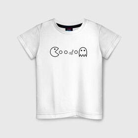 Детская футболка хлопок с принтом Пакман в Курске, 100% хлопок | круглый вырез горловины, полуприлегающий силуэт, длина до линии бедер | art | cherry | game | ghost | pacman | арт | вишня | игра | пакман | привидение | призрак