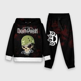 Детский костюм 3D (с толстовкой) с принтом Five Finger Death Punch в Курске,  |  | 5fdp | alternative | ffdp | five finfer death punch | ghost | groove | hard | ivan moody | rock