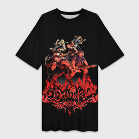Платье-футболка 3D с принтом Dethklok concert в Курске,  |  | dethklok | metalocalypse | апокалипсис | вильям мердерфэйс | металл | металлапокалипсис | мульт | мультфильм | пиклз | рок группа | сквизгаард эксплоужен | токи вортуз
