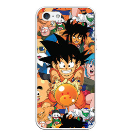 Чехол для iPhone 5/5S матовый с принтом Dragon Ball (главные герои) в Курске, Силикон | Область печати: задняя сторона чехла, без боковых панелей | Тематика изображения на принте: anime | dragon ball | dragon ball z | goku | аниме | драконий жемчуг | жемчуг дракона | манга | сайян | сон гоку