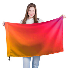 Флаг 3D с принтом Градиент (заря) в Курске, 100% полиэстер | плотность ткани — 95 г/м2, размер — 67 х 109 см. Принт наносится с одной стороны | градиент | жёлтый | заря | краски | красный