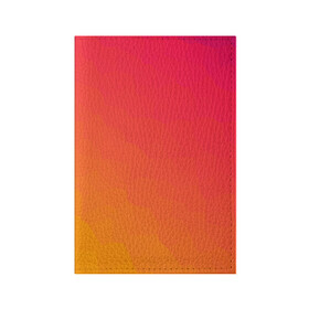 Обложка для паспорта матовая кожа с принтом Градиент (заря) в Курске, натуральная матовая кожа | размер 19,3 х 13,7 см; прозрачные пластиковые крепления | градиент | жёлтый | заря | краски | красный