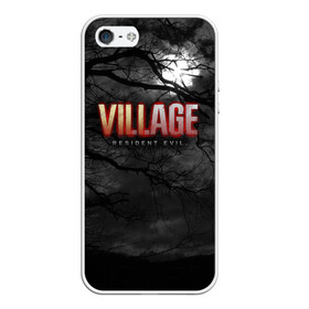 Чехол для iPhone 5/5S матовый с принтом Resident Evil: Village $$$ в Курске, Силикон | Область печати: задняя сторона чехла, без боковых панелей | alsina dimitrieska | darkness | game | inscription resident evil: village | moon | print resident evil: village | village | альсина димитриеска | деревня | игра | луна | надпись resident evil: village | принт resident evil: village | тьма