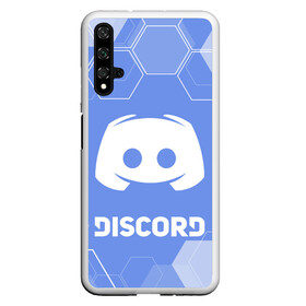 Чехол для Honor 20 с принтом DISCORD / ДИСКОРД / ПЛИТЫ в Курске, Силикон | Область печати: задняя сторона чехла, без боковых панелей | discord | discord nitro | gamer | games | дискорд | дискорд бот | дискорд нитро | дискорд сервер | игры | логотип | плиты | соты | социальные сети | узор. | фон