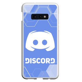 Чехол для Samsung S10E с принтом DISCORD / ДИСКОРД / ПЛИТЫ в Курске, Силикон | Область печати: задняя сторона чехла, без боковых панелей | discord | discord nitro | gamer | games | дискорд | дискорд бот | дискорд нитро | дискорд сервер | игры | логотип | плиты | соты | социальные сети | узор. | фон