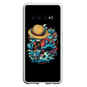 Чехол для Samsung Galaxy S10 с принтом One Piece. Retro Style в Курске, Силикон | Область печати: задняя сторона чехла, без боковых панелей | d | one | piece | белоус | боа | брук | ван | гарп | гоинг | д | дозор | зоро | кид | ло | луффи | мерри | михоук | монки | нами | пис | робин | ророноа | сабо | санджи | санни | саузенд | соломенная | тич | трафальгар