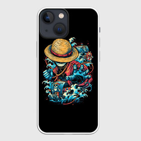 Чехол для iPhone 13 mini с принтом One Piece. Retro Style в Курске,  |  | d | one | piece | белоус | боа | брук | ван | гарп | гоинг | д | дозор | зоро | кид | ло | луффи | мерри | михоук | монки | нами | пис | робин | ророноа | сабо | санджи | санни | саузенд | соломенная | тич | трафальгар