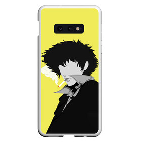 Чехол для Samsung S10E с принтом Cowboy Bebop. Спайк Шпигель в Курске, Силикон | Область печати: задняя сторона чехла, без боковых панелей | anime | cowboy bebop | manga | spike spiegel | аниме | бибоп | ковбой | ковбой бибоп | космический | космос | манга | ретро аниме | спайк шпигель