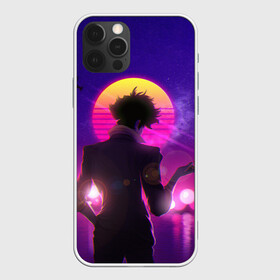 Чехол для iPhone 12 Pro с принтом Cowboy Bebop. Spike Spiegel в Курске, силикон | область печати: задняя сторона чехла, без боковых панелей | Тематика изображения на принте: anime | cowboy bebop | manga | spike spiegel | аниме | бибоп | ковбой | ковбой бибоп | космический | космос | манга | ретро аниме | спайк шпигель